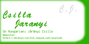 csilla jaranyi business card