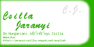 csilla jaranyi business card